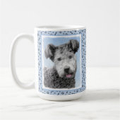 プミズ絵画 – かわいいオリジナルの犬の絵 コーヒーマグカップ (左)