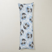 プミ絵を描のグレイかぼちゃかわいいオリジナルペットドッグアート ボディピロー (裏面 (縦))