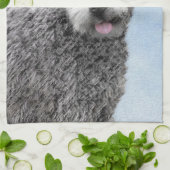 プミ絵画ズ – かわいいオリジナルドッグアート キッチンタオル (折り畳み)