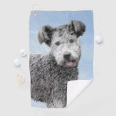 プミ絵画ズ – かわいいオリジナルドッグアート ゴルフタオル (インサイチュ)