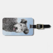 プミ絵画ズ – かわいいオリジナルドッグアート ラゲッジタグ (正面横)