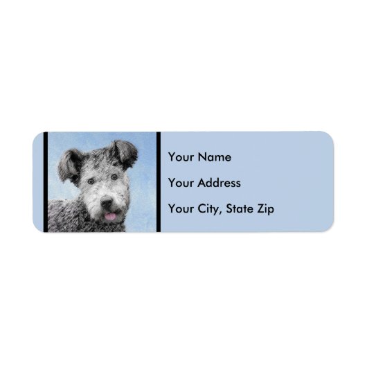 プミ絵画ズ – かわいいオリジナルドッグアート ラベル (正面)