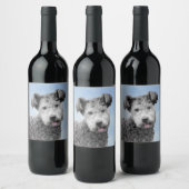 プミ絵画ズ – かわいいオリジナルドッグアート ワインラベル (ボトル)