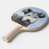 プミ絵画ズ – かわいいオリジナルドッグアート 卓球ラケット (正面アングル)