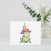 プメリアのカエル ポストカード (スタンド正面)