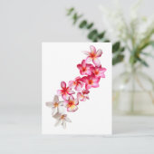 プメリアの花のコラージュ ポストカード (スタンド正面)