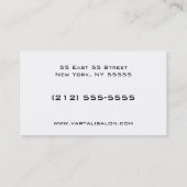 プモダンレーン白黒サロン名刺 名刺 (裏面)