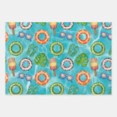 プモダンールカラフルパーティー誕生日 ラッピングペーパーシート (正面3)