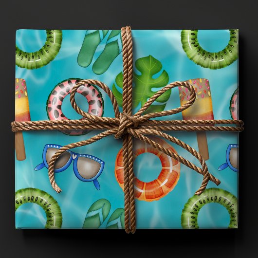 プモダンールカラフルパーティー誕生日 ラッピングペーパーシート