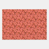 プヤフラワーボタニカルフローラルパターンオレンジイエロー ラッピングペーパーシート (正面2)