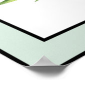 プラかわいらしントフローラ黒い線淡い色の緑縁ど ポスター (角)