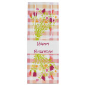 プライかわいらしドと花の紙ギフトワインバッグ ワインギフトバッグ (正面)