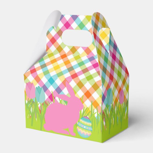 プライかわいらしドハッピーイースターパーソナライズされたゲーブルボックス フェイバーボックス (裏面サイド)