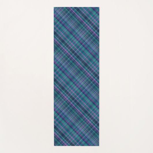 プライかわいらしドパープルブルーグリーンピンク対角線 ヨガマット (正面)