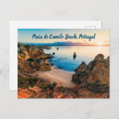 プライアドカミーロビーチポルトガル様式化 ポストカード (正面/裏面)