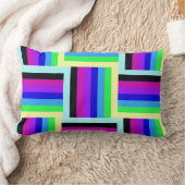 プライカラフルドのストライプ腰枕 ランバークッション (ブランケット)
