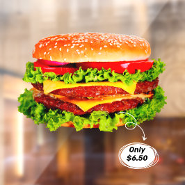 プライスカスタマイズダブルチーズバーガー ウィンドウサイン