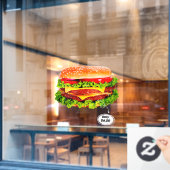 プライスカスタマイズダブルチーズバーガー ウィンドウサイン (カフェ窓)