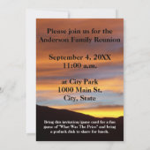 プライスゲームとは |ファミリー懇親会サンセット 招待状 (裏面)