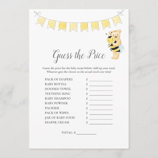 プライスゲームの女の子テディベアカードを推測 プログラム (正面)