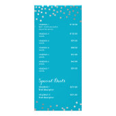 プライスサービスリスト銀紙吹雪パターンアクア ラックカード (裏面)