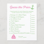 プライスベビーシャワーゲーム航海のテーマ チラシ (正面)