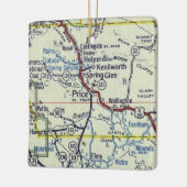 プライスユタヴィンテージマップ セラミックオーナメント (左)
