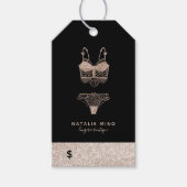 プライスランジェリーブティックロゴビジネス ギフトタグ (正面)