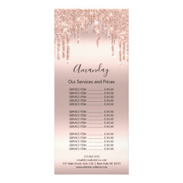 プライスリストヘアメイクアップまつげ爪、 ネイルワックスバラドリップ ラックカード