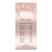 プライスリストヘアメイクアップまつげ爪、 ネイルワックスバラ赤面 ラックカード (正面)