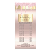 プライスリストヘアメイクアップまばたき爪、 ネイルピンクローズドリップ ラックカード (正面)