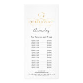 プライスリストヘアメイクアップまばたき爪、 ネイルワックスロゴホワイト ラックカード (正面)