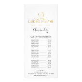 プライスリストヘアメイクアップまばたき爪、 ネイルワックスロゴホワイト ラックカード (裏面)