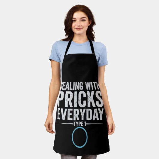 プライックスデイリー1型糖尿病ギフトの扱い エプロン (着用した状態)