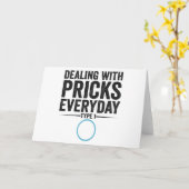 プライックスデイリー1型糖尿病ギフトの扱い カード (黄色い花)