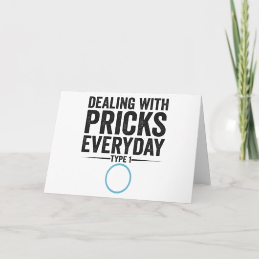 プライックスデイリー1型糖尿病ギフトの扱い カード (正面)