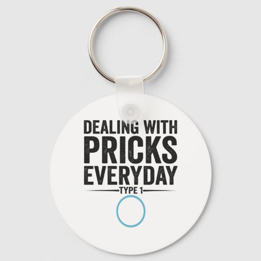 プライックスデイリー1型糖尿病ギフトの扱い キーホルダー (正面)