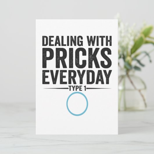 プライックスデイリー1型糖尿病ギフトの扱い サンキューカード (スタンド正面)