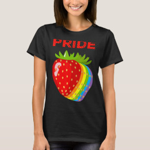 プライドいちごLgbt Qゲイプライドア誇りを持ったリーヒト Tシャツ
