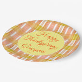 プライドかわいらし感謝祭パーティープレート ペーパープレート (アングル)