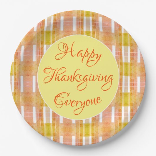 プライドかわいらし感謝祭パーティープレート ペーパープレート (正面)