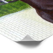 プライドとジョイアメリカサドルブレッドホースポートレート ポスター (角)