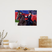 プライドとジョイアメリカサドルブレッドホースポートレート ポスター (キッチン)