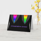 プライドとハートアグローと – ゲイ結婚ズ カード (黄色い花)