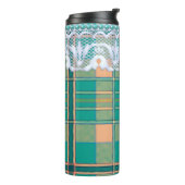 プライドとレース緑と桃かわいガーリー タンブラー (回転左)