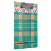 プライドとレース緑の桃かわいいガーリー クリップボード (右)