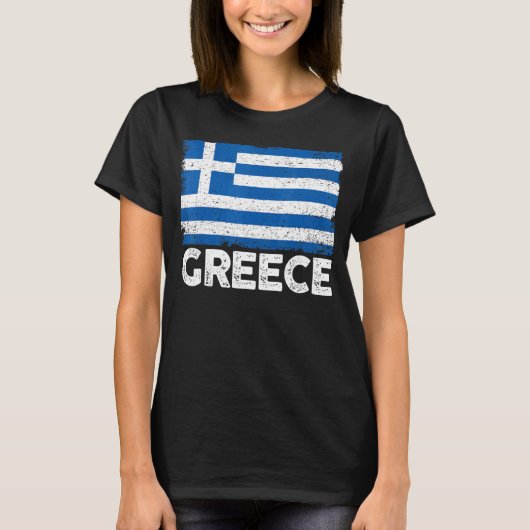 プライドと伝統愛国的なギリシャのルーツギリシャFl Tシャツ (正面)