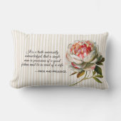 プライドと偏見かわいらしフローラストライプの ランバークッション (正面)
