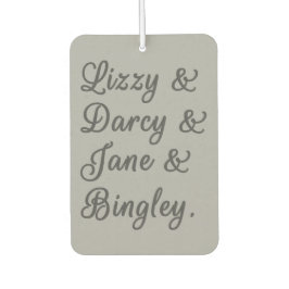 プライドと偏見のカップルI カーエアーフレッシュナー