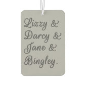 プライドと偏見のカップルI カーエアーフレッシュナー (裏面)